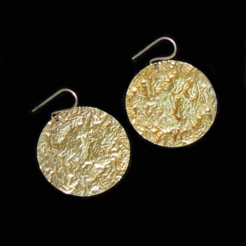 Imagen pendientes colgar plata diseño redondos